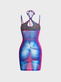 【Final Sale】Y2K Human Body Tight Dress