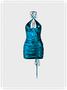 Y2k Deep Gray Cut out Wrinkled Dress Mini Dress