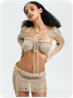 Y2k Camel Two-Piece Set