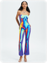 Edgy Multicolor Body print Tube Jumpsuit