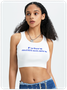 Y2K White Letter Cropped Top Tank Top & Cami Future Millionaire