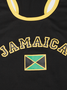 Jamaica Crew Neck Color Block Letters Tank Top