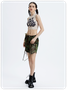 Y2k Khaki Graphic Basic Top Tank Top & Cami