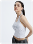 Street White Cross Top Tank Top & Cami