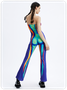 Edgy Multicolor Body print Tube Jumpsuit