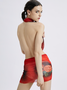【Final Sale】Y2k Red Mesh Cross neck Dress Mini Dress