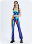 Edgy Multicolor Body print Tube Jumpsuit