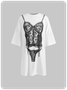 Oversize Crew Neck Human Body Short Sleeve T-Shirt
