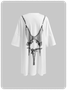 Oversize Crew Neck Human Body Short Sleeve T-Shirt