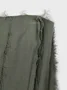 【Final Sale】Twill Cutout Raw Edge Plain Maxi Skirt