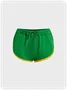 Jersey Jamaica Color Block Shorts