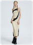 Crew Neck Human Body Sleeveless Maxi Dress