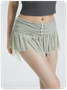 Y2k Gray Sleated Side slit Bottom Skirt