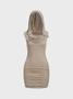 【Final Sale】Hoodie Plain Sleeveless Short Dress