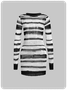 Crew Neck Striped Long Sleeve Short Sweater Dress
