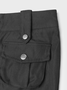 【Final Sale】Pockets Drawstring Plain Cargo Pants