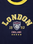 【Final Sale】London Crew Neck Color Block Short Sleeve T-Shirt