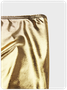Metallic Coated Fabric Plain Top With Skirt Set
