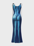 【Final Sale】Human Body Sleeveless Maxi Dress