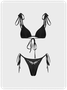 Black Painting Bikini Set