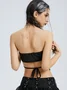Hotfix Rhinestone Strapless Cross Cami Top