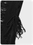 Tassel Details Side Slit Sleeveless Maxi Sweater Dress