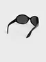 Plastic Oval Frame Plain Sunglasses