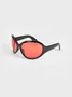 Plastic Oval Frame Plain Sunglasses