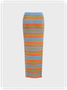 Knitted Striped Maxi Skirt