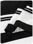 Backless Design Crew Neck Striped Long Sleeve Short Dress
