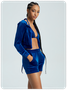 Velvet Plain Three Pieces Outfit Set