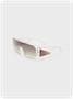 Square Frame Plastic Plain Sunglasses