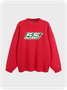 Crew Neck Text Letters Long Sleeve Sweater