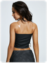 Zip Up Tube Color Block Cami Top
