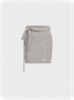 Knitted Cut Out Plain Top With Skirt Two-Piece Set