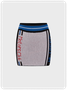 Knitted Striped Zipper Coat With Skirt Two-Piece Set