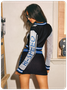 Knitted Striped Zipper Coat With Skirt Two-Piece Set