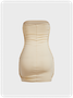 Cut Out Strapless Plain Sleeveless Short Dress