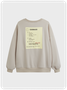 Crew Neck Text Letters Long Sleeve Sweatshirt