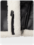 PU Shawl Collar Plain Long Sleeve Jacket