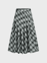Plaid Pleated Maxi Skirt