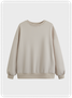 Crew Neck Text Letters Long Sleeve Sweatshirt