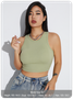 Every Body Basic Crew Neck Plain Tank Top