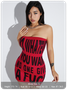 Street Red Letter Tube Dress Mini Dress