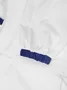 【Final Sale】Drawstring Shawl Collar Color Block Long Sleeve Jacket