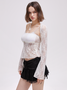 Two Pieces Lace Floral Tube Top With Shrug