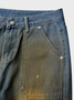 Cut Out Denim Ombre Jeans