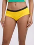 【Final Sale】Y2K Yellow Color Block Bottom Shorts