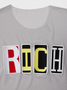 Mesh Crew Neck Text Letters Tank Top