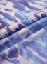 Ruffles Asymmetrical Design Tie-Dye Pattern Top With Skirt Two-Piece Set